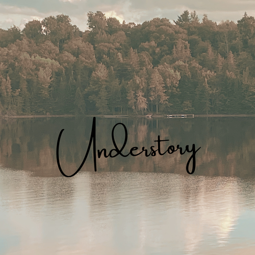 Lake surrounded by trees with 'Understory' text overlay for Les Idees Parfums Eau de Parfum